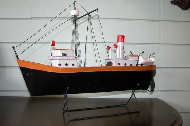 Vintage Hand-painted
Tin Ship
ITEM7889
$55USD